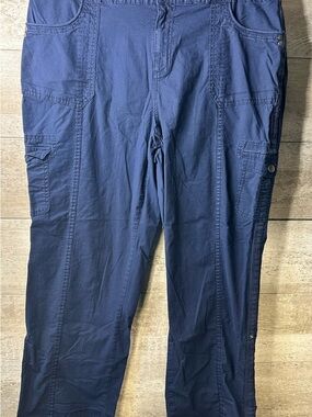 Style & Co Navy Blue Utility Cargo Crop Pants - Size 16